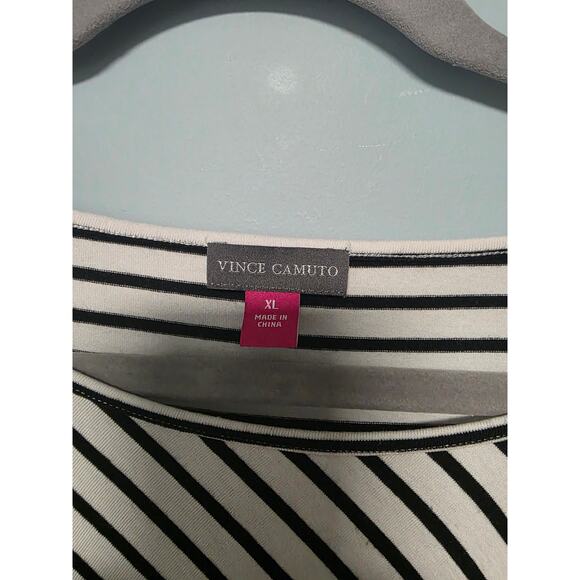 Vince Camuto Striped Blouse Size XL Chic Casual Business GorpCore Nordstrom - Picture 4 of 8